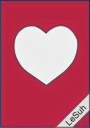 Bild von 5 Passepartoutkarten "Herz" rot 10,5 x 15 cm
