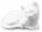 Bild von Styropor-Katze liegend