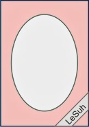 Bild von 5 Passepartoutkarten "oval" rosa 10,5 x 15 cm
