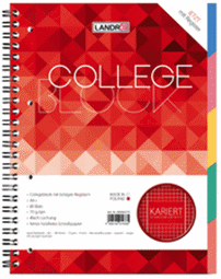 Bild von LANDRÉ Register-Collegeblock "COLLEGE" DIN A4