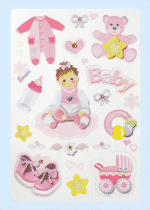 Bild von CREApop 3D Sticker "Baby-Girl"
