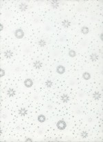 Bild von CREApop Deko-Stoff Eisblume weiss-silber (Meterware)