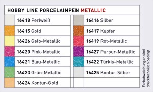 Bild von Hobby Line PorcelainPen metallic 160°C
