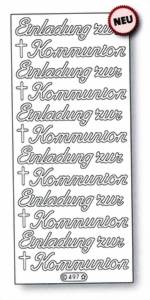 Bild von Konturensticker "Einladung zur Kommunion"
