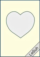 Bild von 5 Passepartoutkarten "Herz" elfenbein 10,5 x 15 cm
