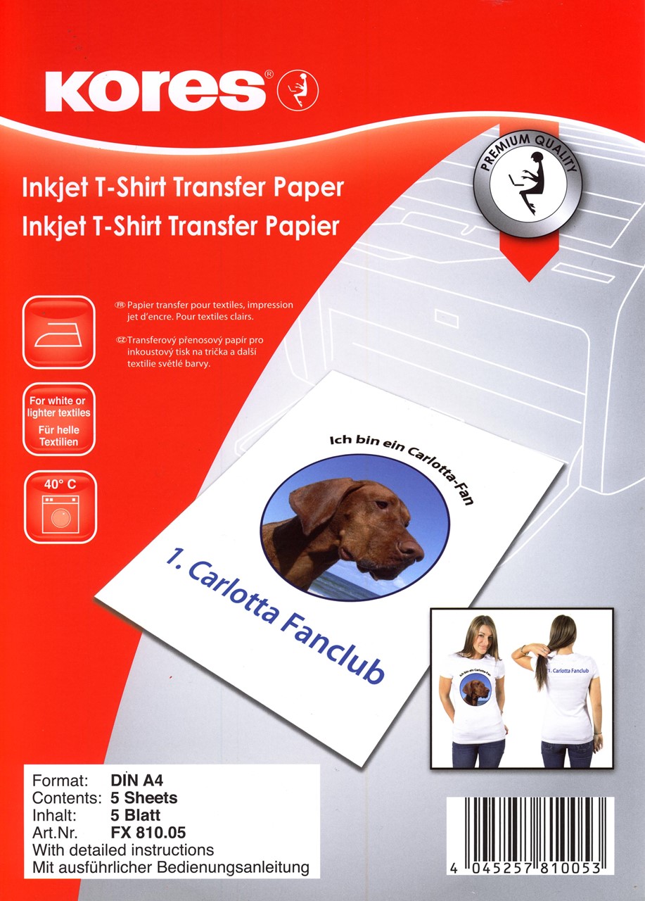 Bild von KORES T-Shirt Transfer Papier