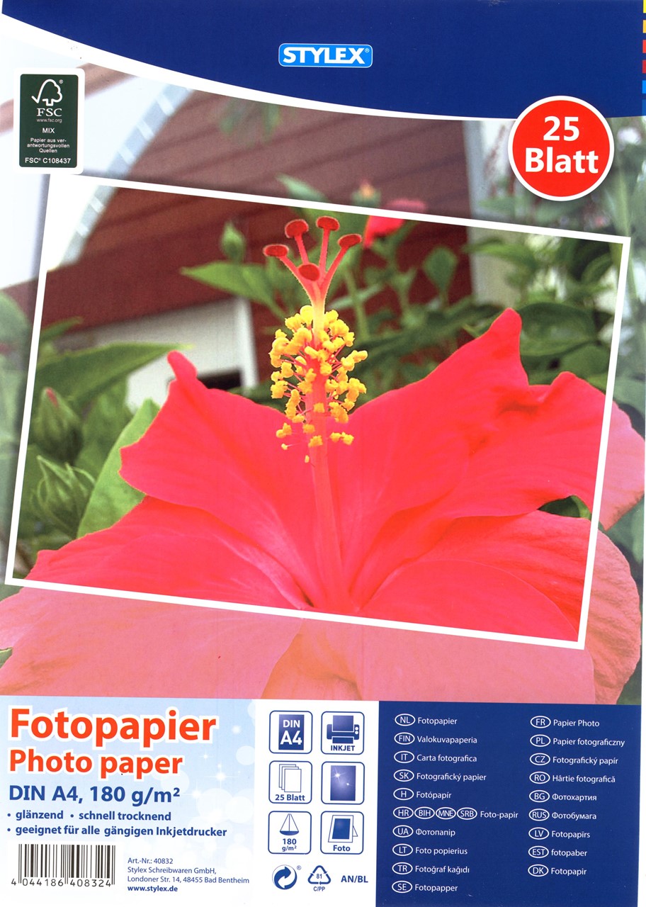 Bild von STYLEX Fotopapier A4, 180 g/qm