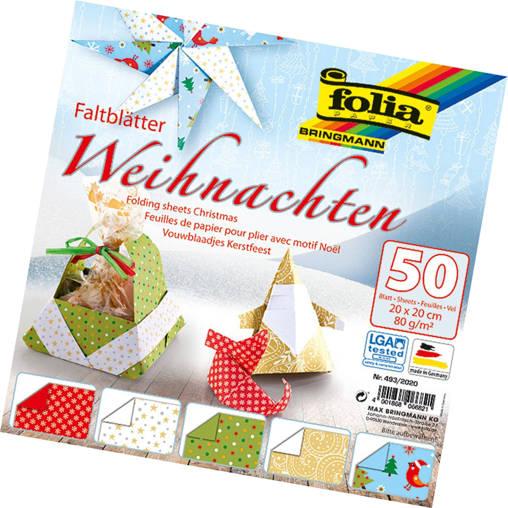 Bild von folia Faltblätter "Weihnachten", 200 x 200 mm