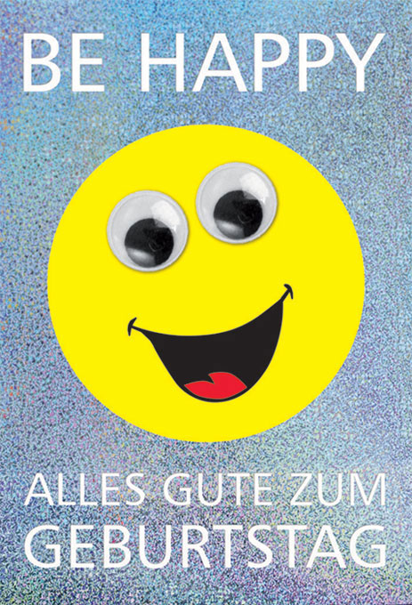 Bild von Smiley Grußkarte "Be Happy"