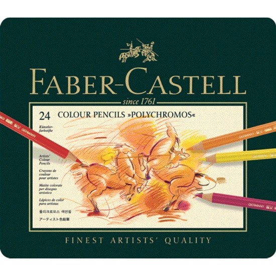 Bild von FABER-CASTELL Künstlerfarbstift Polychromos, 24er Metalletui