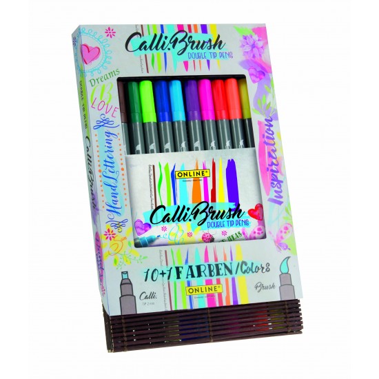 Bild von ONLINE 11 Calli.Brush Pens in Bamboo Case