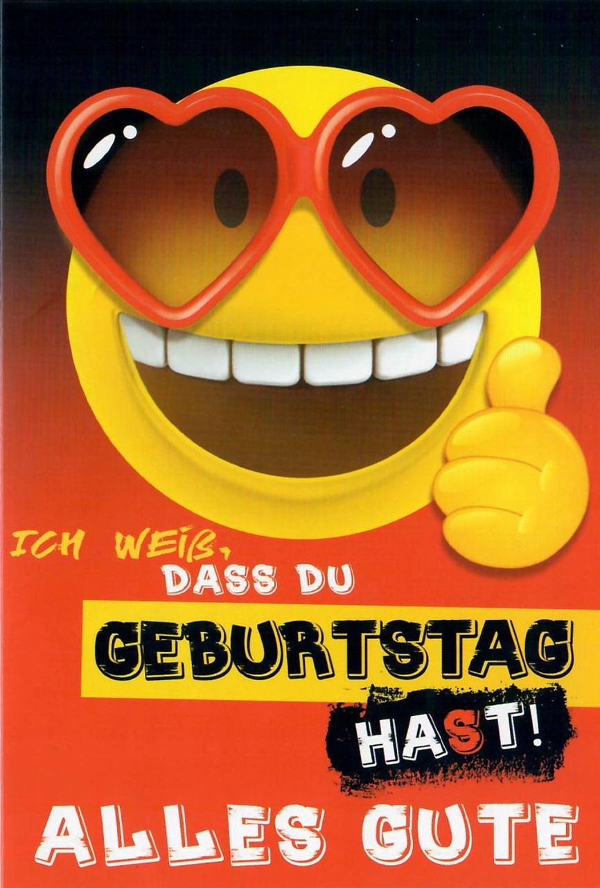 Bild von Smiley Grußkarte "Ich weiß, dass Du Geburtstag hast ..."