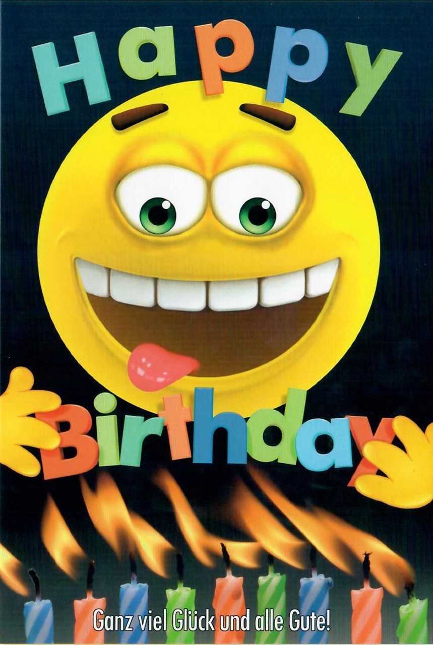 Bild von Smiley Grußkarte "Happy Birthday ..."