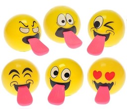 Bild von Emoji Stretch Kugel mit Zunge