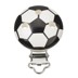 Bild von Schnulli-Ketten-Clip Fußball weiss-schwarz