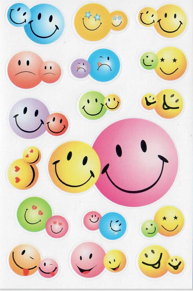 Aufkleber bsb Sticker Smiley World, smileys in rot, orange und gelb -  diverse - Papeterie Zumstein AG