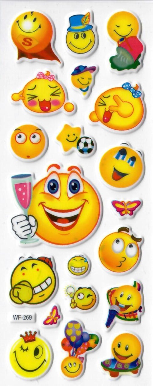 Bild von Stickerbogen "Funny Faces" Motiv 4