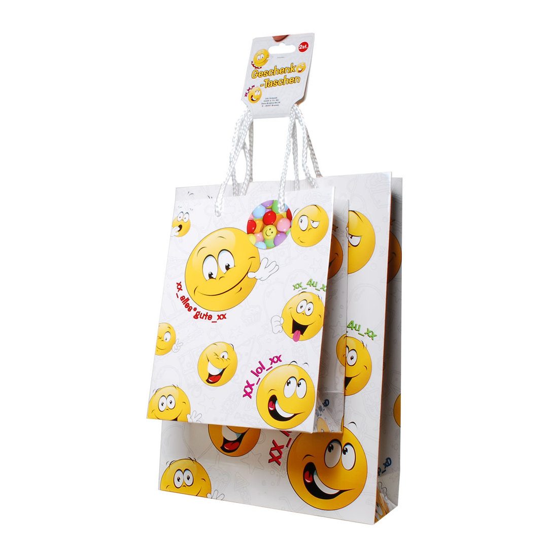 Bild von Geschenktaschen-Set "Smile-Face"