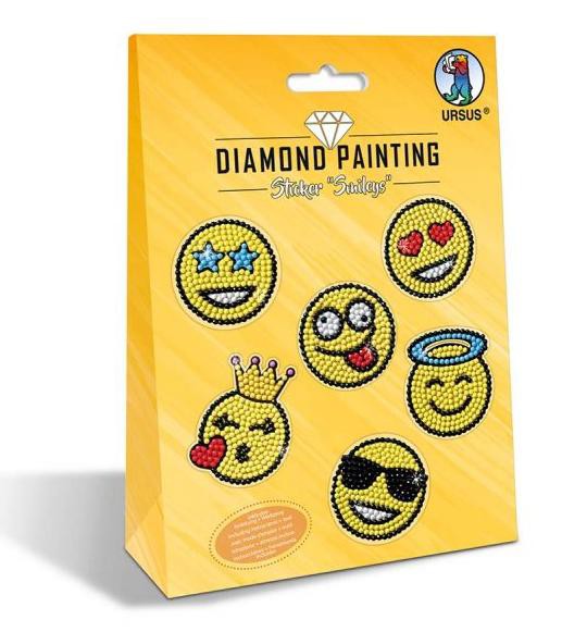 Bild von URSUS® Diamond Painting Sticker „SMILEYS“