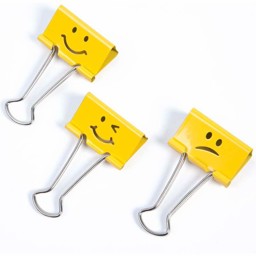 Bild von RAPESCO Foldback-Klammer Emoji gelb, 19 mm