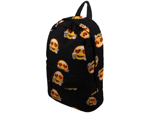 Bild von Hochwertiger Rucksack Emoticon Kaffee schwarz