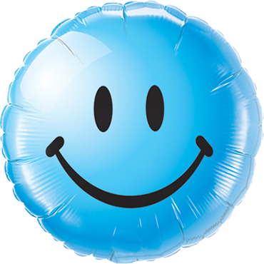 Bild von Smiley Face blau 18in/45cm