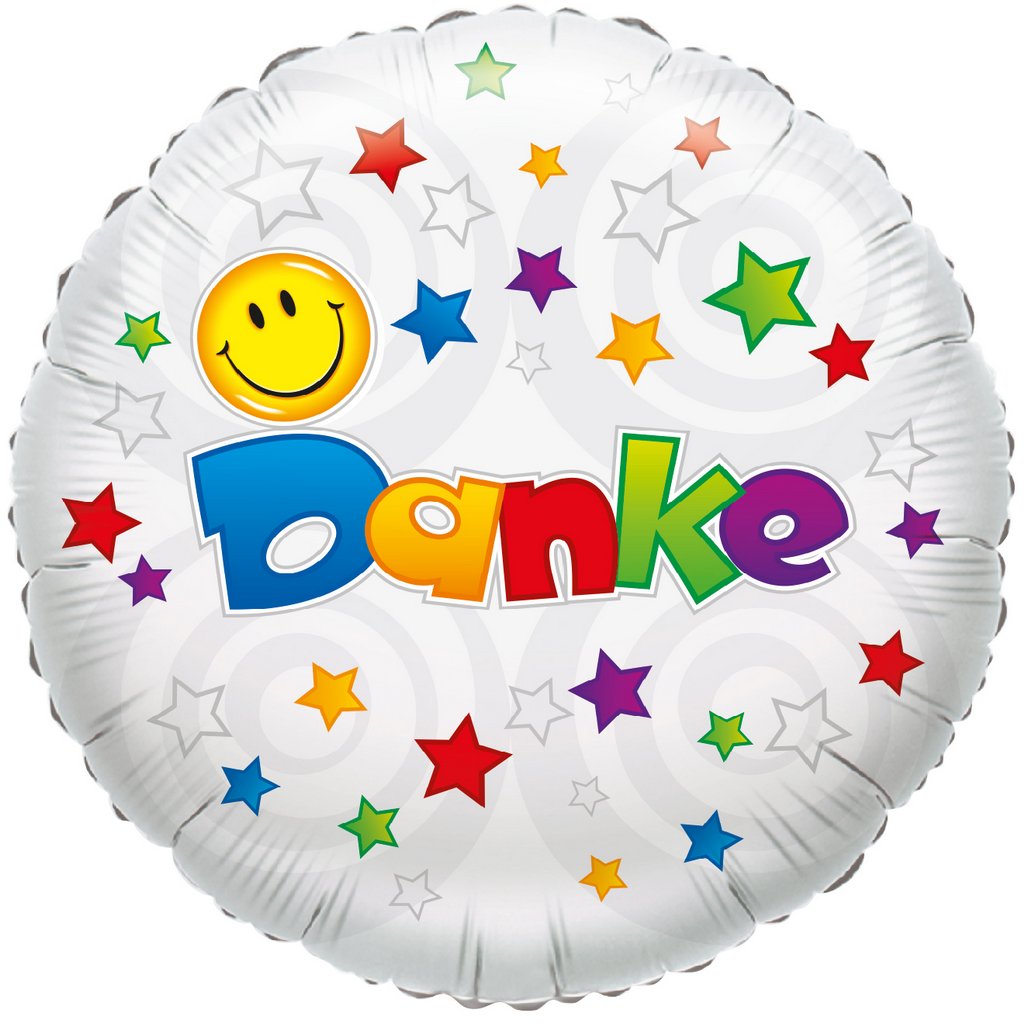 Bild von Folienballon "Danke" Smile