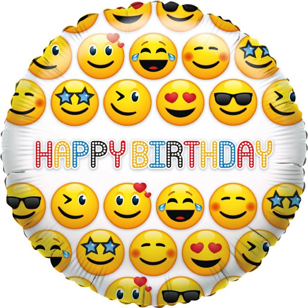 Bild von Folienballon What`s Smile Happy Birthday