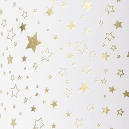 Bild von HEYDA Motivkarton "Sterne" goldfarben glänzend
