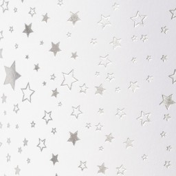 Bild von HEYDA Motivkarton "Sterne" silberfarben glänzend