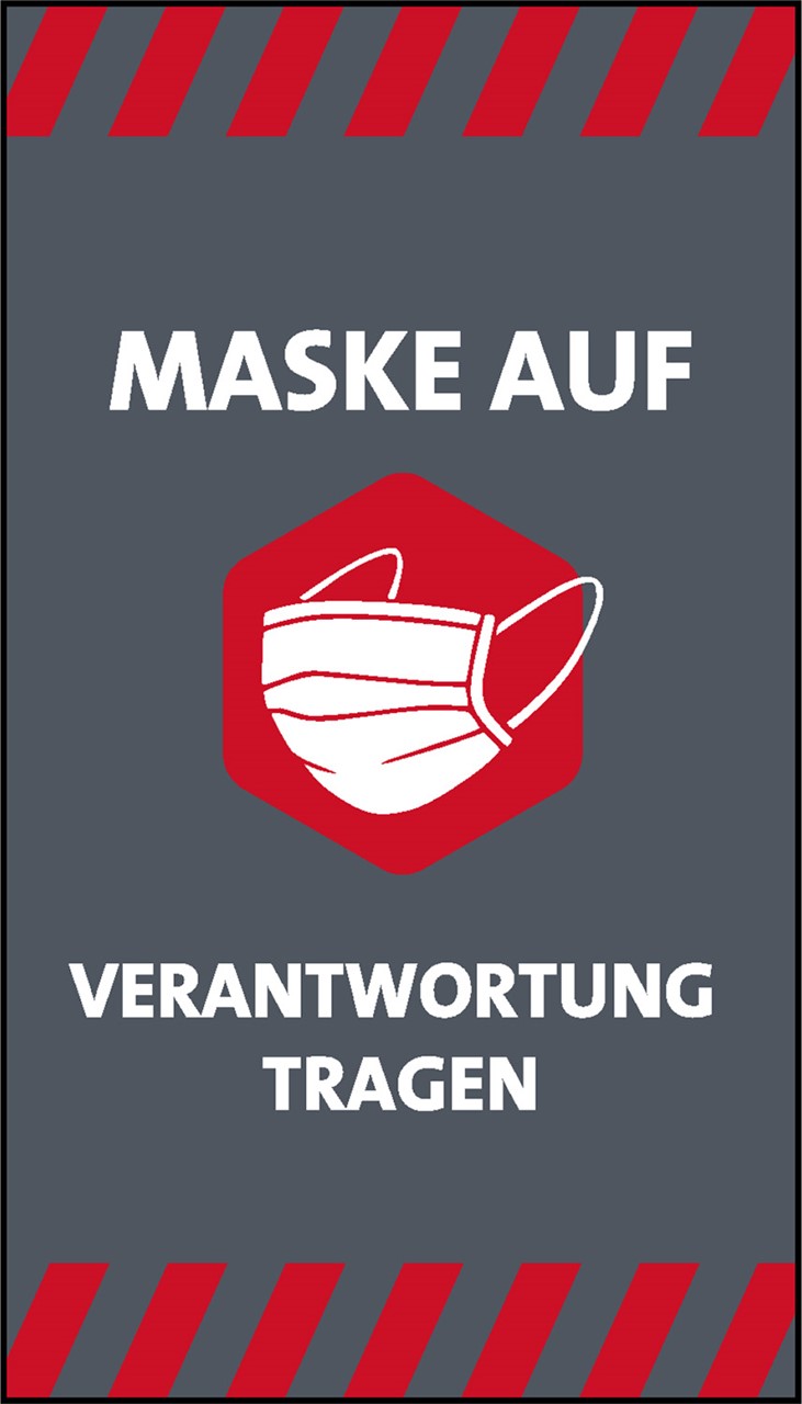 Bild von NOVUS Hinweismatte SMART 85 x 150 cm "Maske auf"