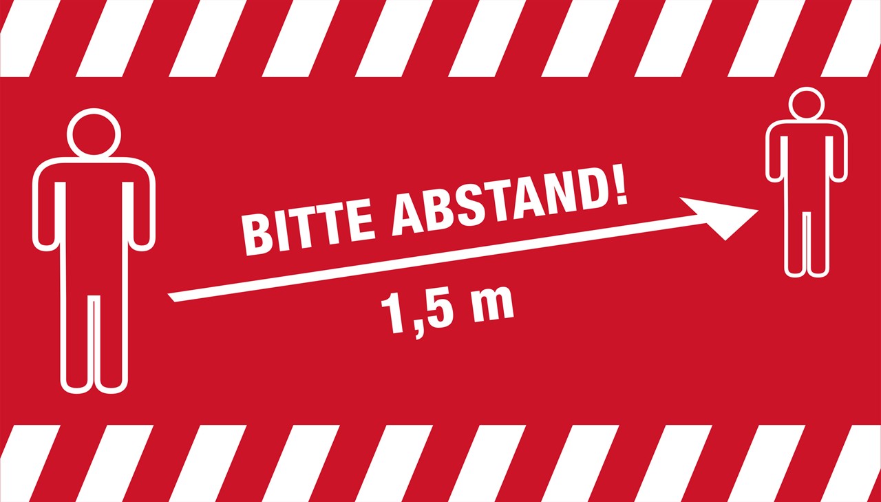 Bild von NOVUS Hinweismatte SMART 150 x 85 cm "Bitte Abstand"