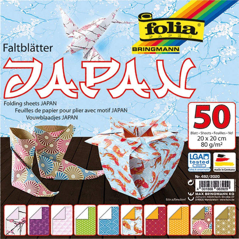 Bild von folia Faltblätter JAPAN, 200 x 200 mm