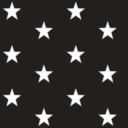 Bild von Baumwolle Design "Stars" schwarz