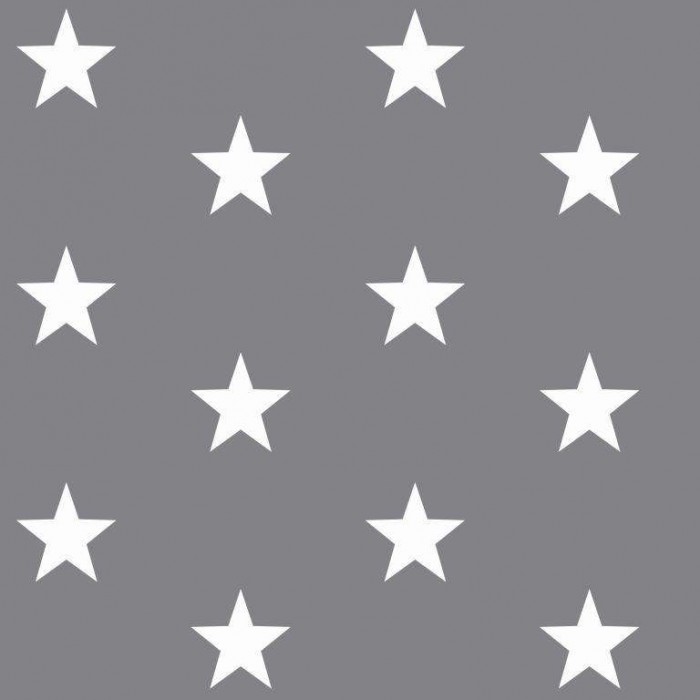 Bild von Baumwolle Design "Stars" grau