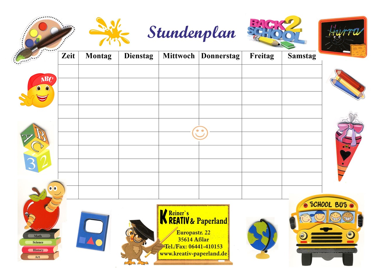 Unser Stundenplan zum Ausdrucken